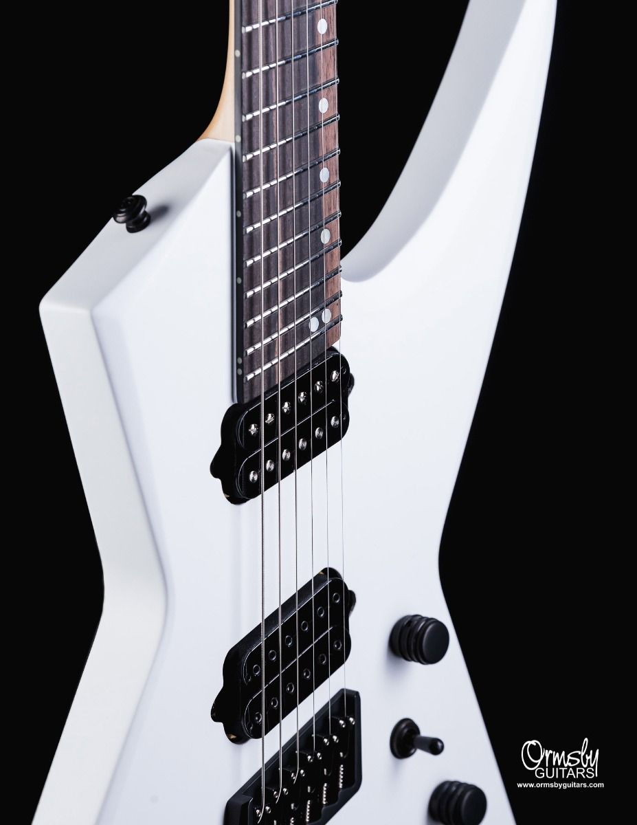 Ormsby Metal X Gtr Run 16 Multiscale 2h Ht Eb - Ermine White - Guitarra electrica metalica - Variation 4
