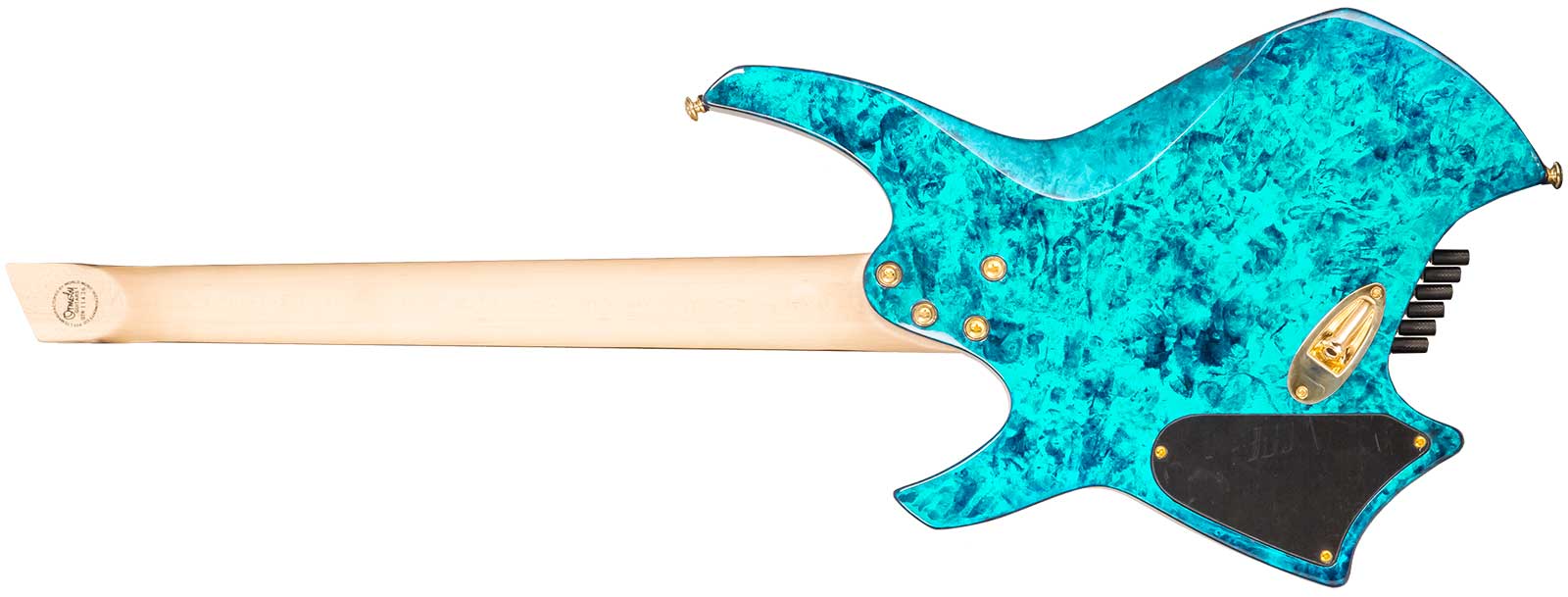 Ormsby Roberto Barros Goliath Headless Gtr Signature 6c Multiscale 2h Ht Eb - Cyborg Green - Multi-Scale Guitar - Variation 1