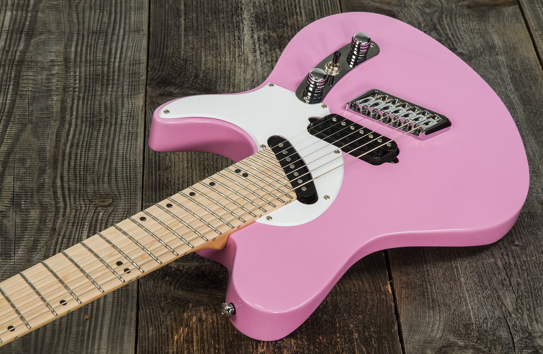 Ormsby Tx Gtr Vintage 7c Multiscale Hs Ht Mn - Shell Pink - Multi-Scale Guitar - Variation 2