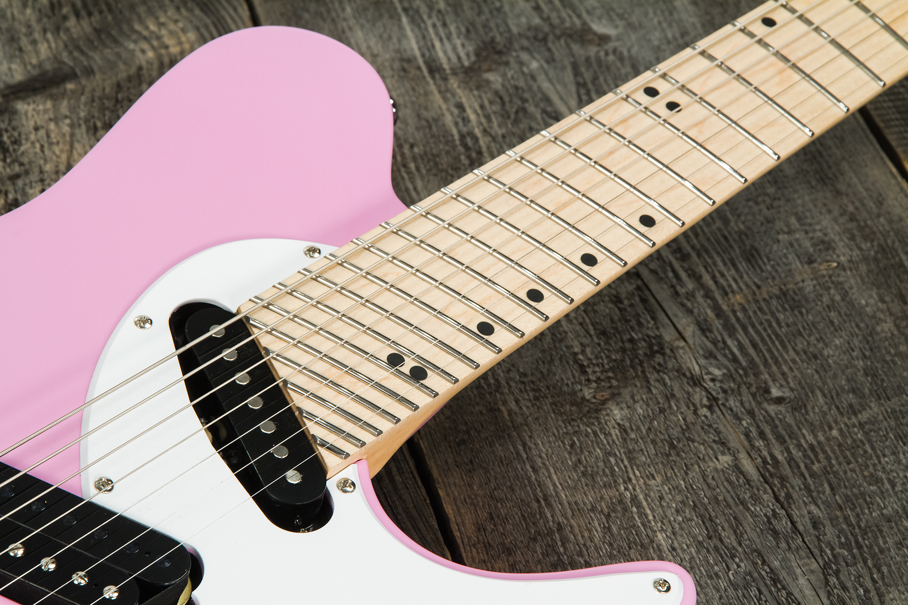 Ormsby Tx Gtr Vintage 7c Multiscale Hs Ht Mn - Shell Pink - Multi-Scale Guitar - Variation 5
