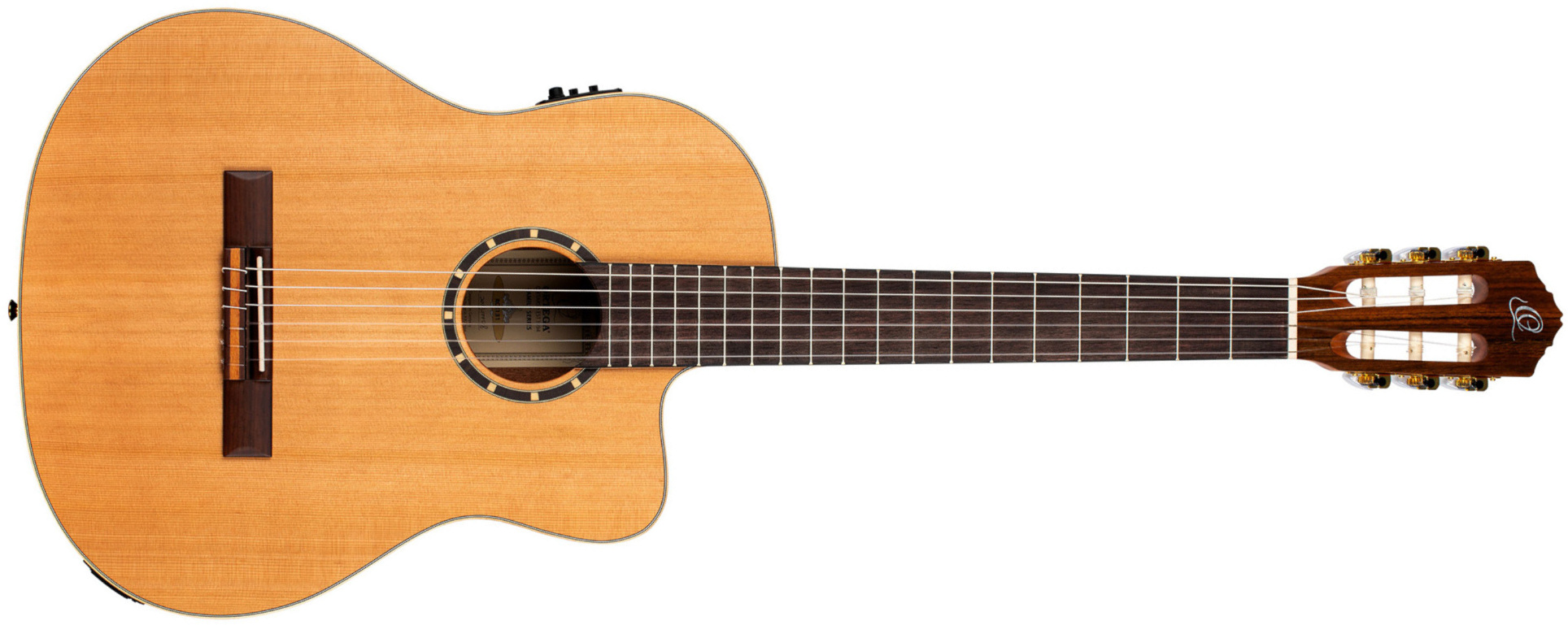 Ortega Rce131 52mm Table Massive Cedre Acajou So + Housse - Natural - Guitarra clásica 4/4 - Main picture