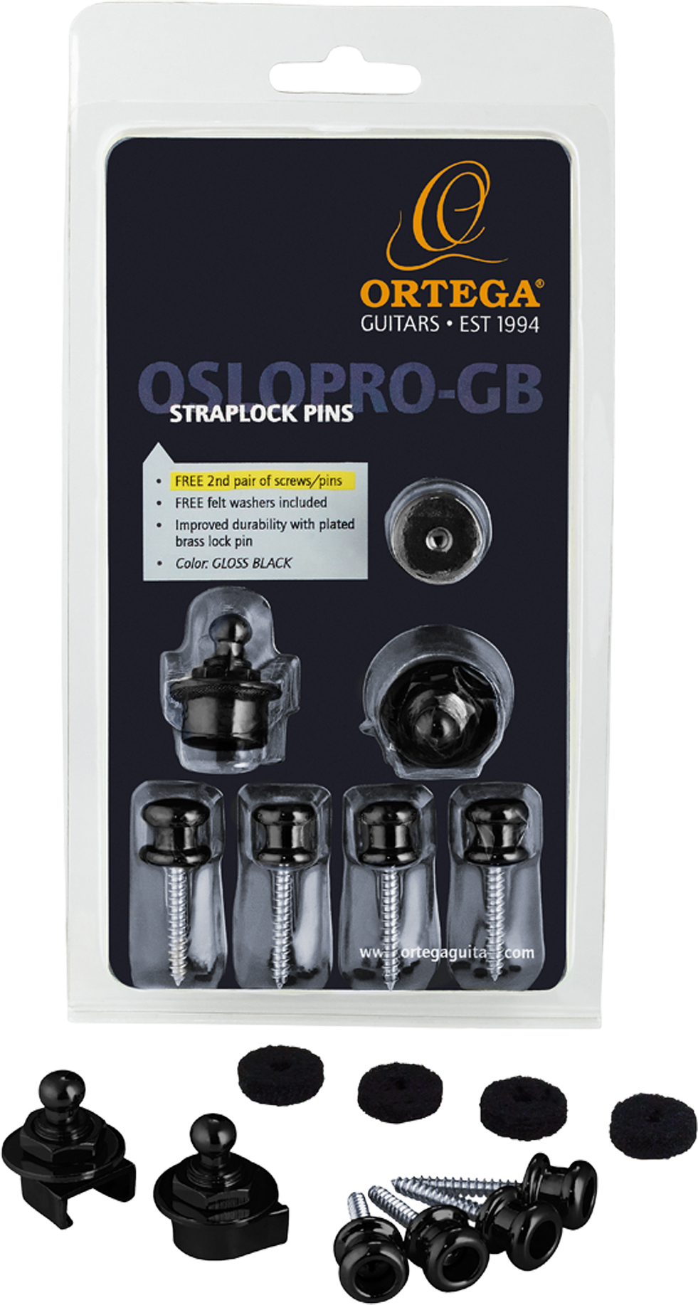 Ortega Set Straplock Pro Noir - Bloqueos de correa - Main picture