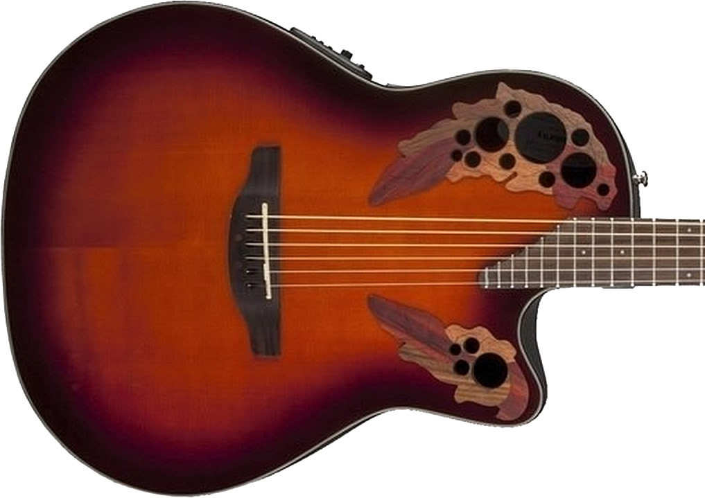 Ovation Ce44-1 Celebrity Elite Mid Depth Cw Epicea Lyrachord Rw - 2-color Sunburst - Guitarra electro acustica - Variation 3