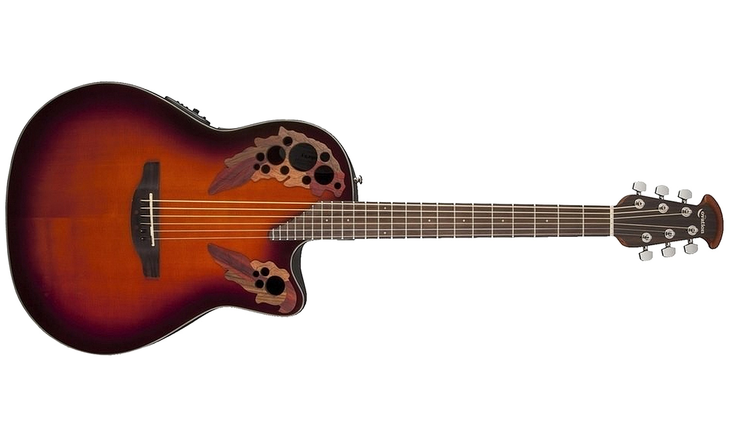 Ovation Ce44-1 Celebrity Elite Mid Depth Cw Epicea Lyrachord Rw - 2-color Sunburst - Guitarra electro acustica - Variation 1