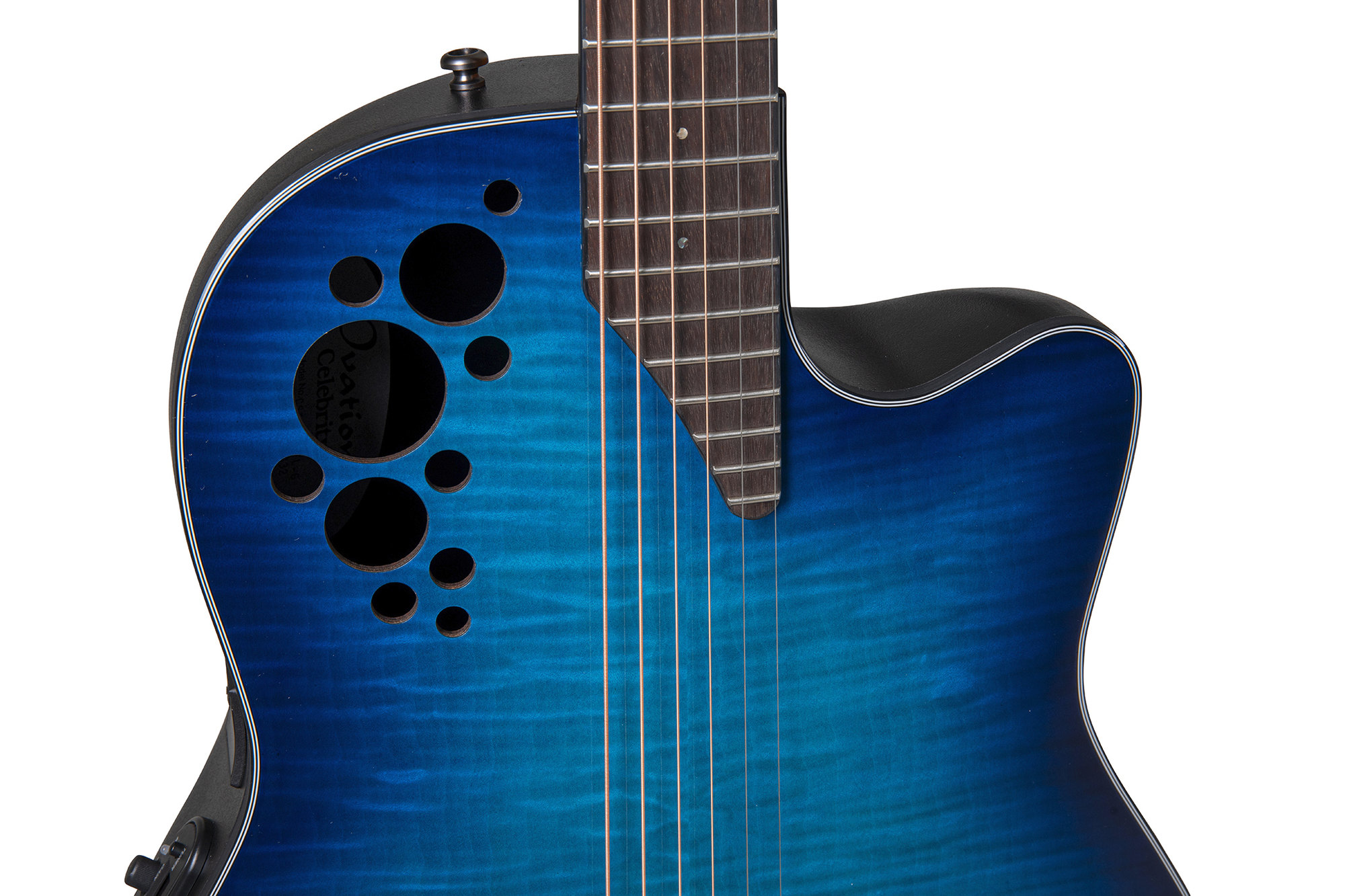 Ovation Ce44p-blfl-g Celebrity Elite Plus Mid Depth Cw Erable Lyrachord Rw - Blue Flamed Maple - Guitarra electro acustica - Variation 4