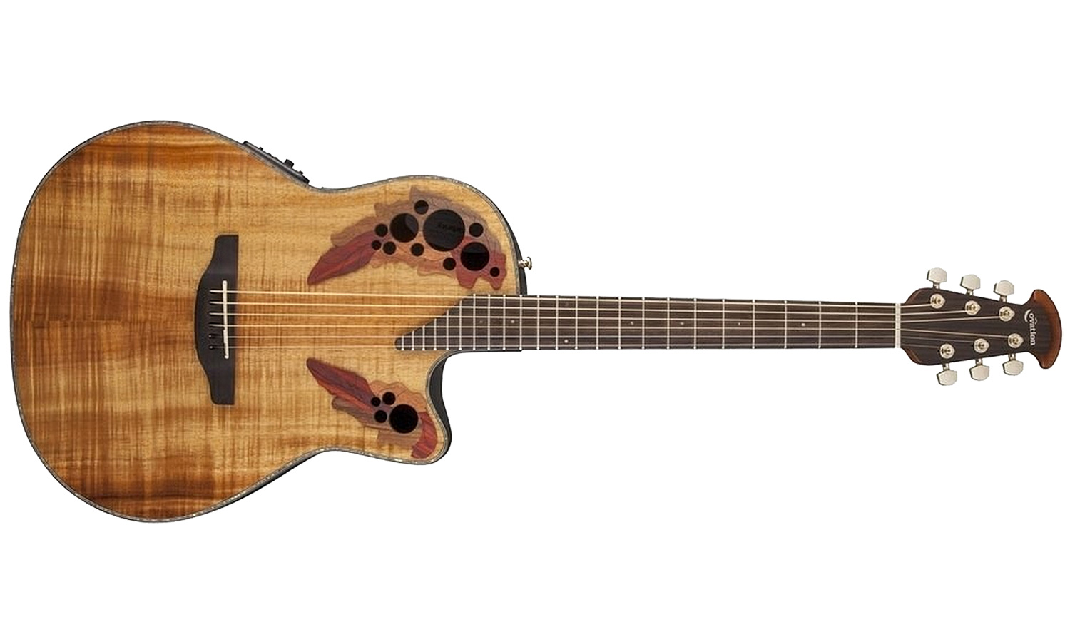 Ovation Ce44p-fkoa Celebrity Elite Plus Mid Depth Cw Koa Lyrachord Rw - Natural - Guitarra electro acustica - Variation 1