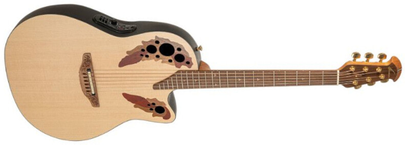 Ovation 1768-4s-g Pro Series Elite Usa Epicea Wal - Natural - Guitarra folk - Main picture