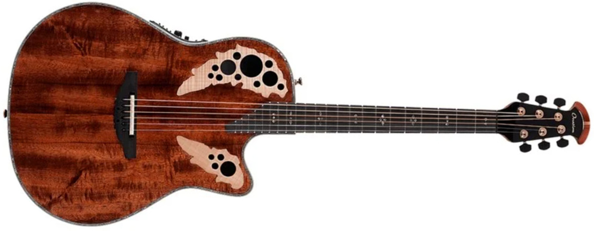 Ovation C2078axp-koa Elite Plus Deep Contour Depth Cw Epicea/koa Lyrachord Eb - Natural - Guitarra electro acustica - Main picture