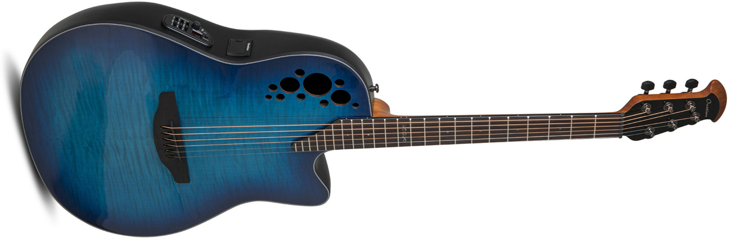 Ovation Ce44p-blfl-g Celebrity Elite Plus Mid Depth Cw Erable Lyrachord Rw - Blue Flamed Maple - Guitarra electro acustica - Main picture