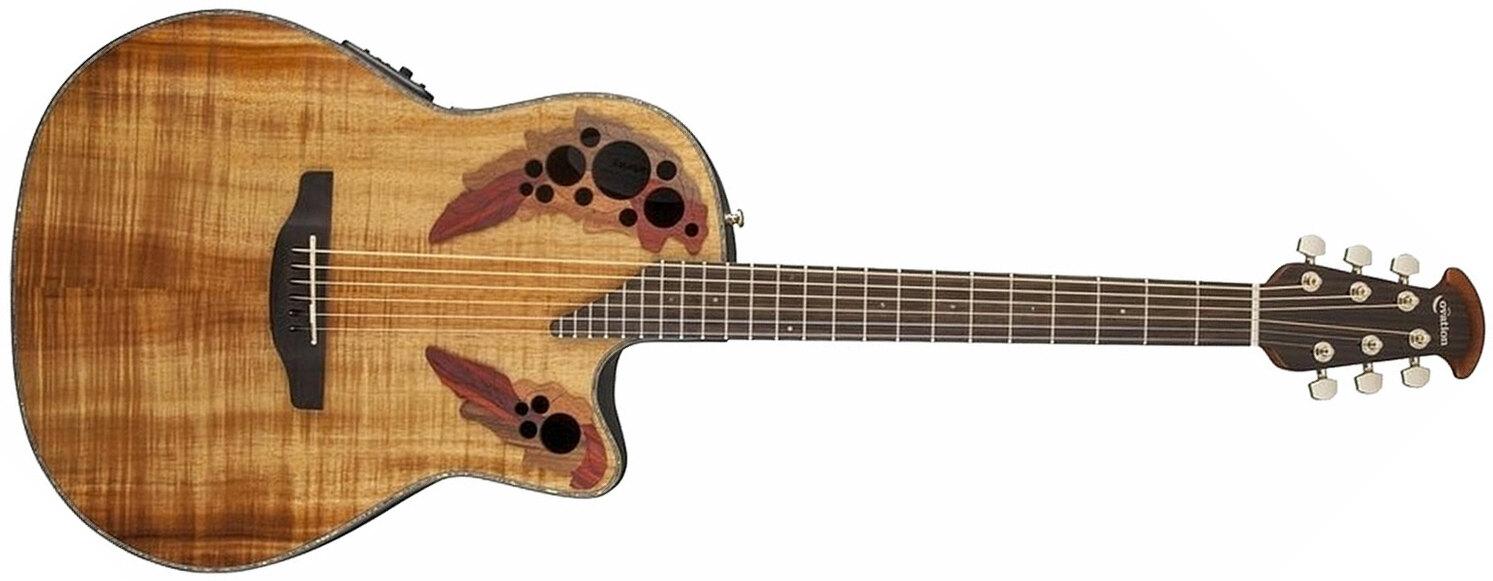 Ovation Ce44p-fkoa Celebrity Elite Plus Mid Depth Cw Koa Lyrachord Rw - Natural - Guitarra electro acustica - Main picture