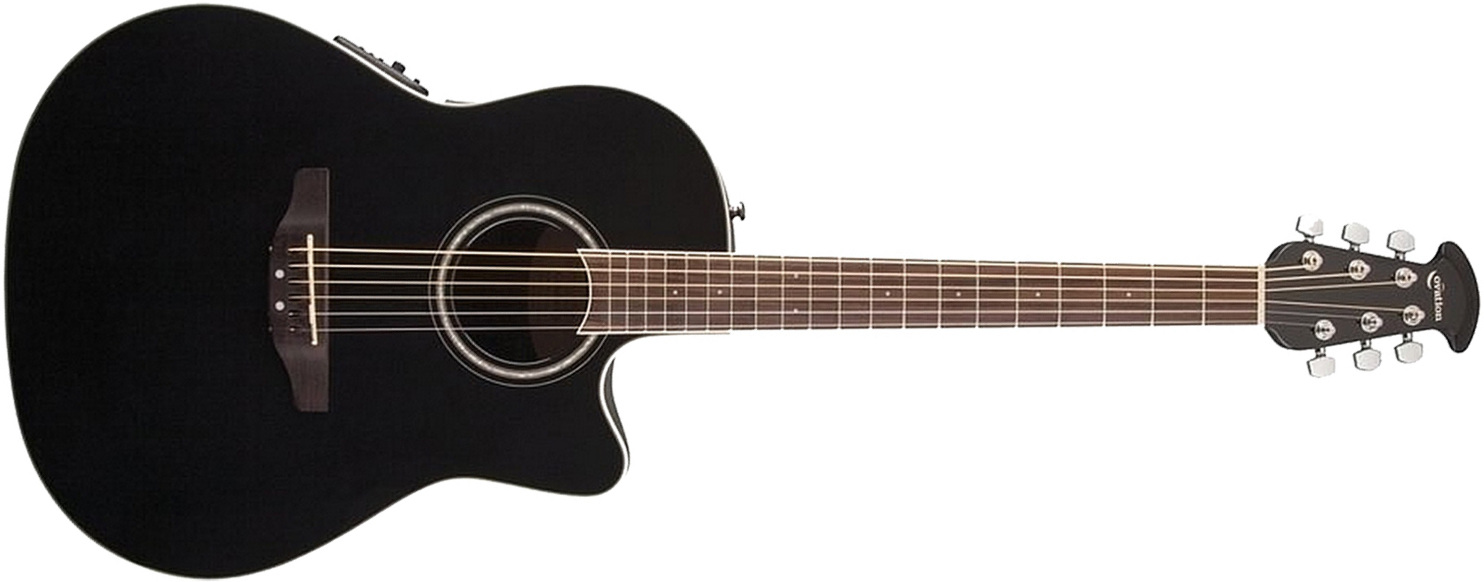 Ovation Cs24-5 Celebrity Standard Mid Depth Cw Epicea Lyrachord - Black - Guitarra electro acustica - Main picture