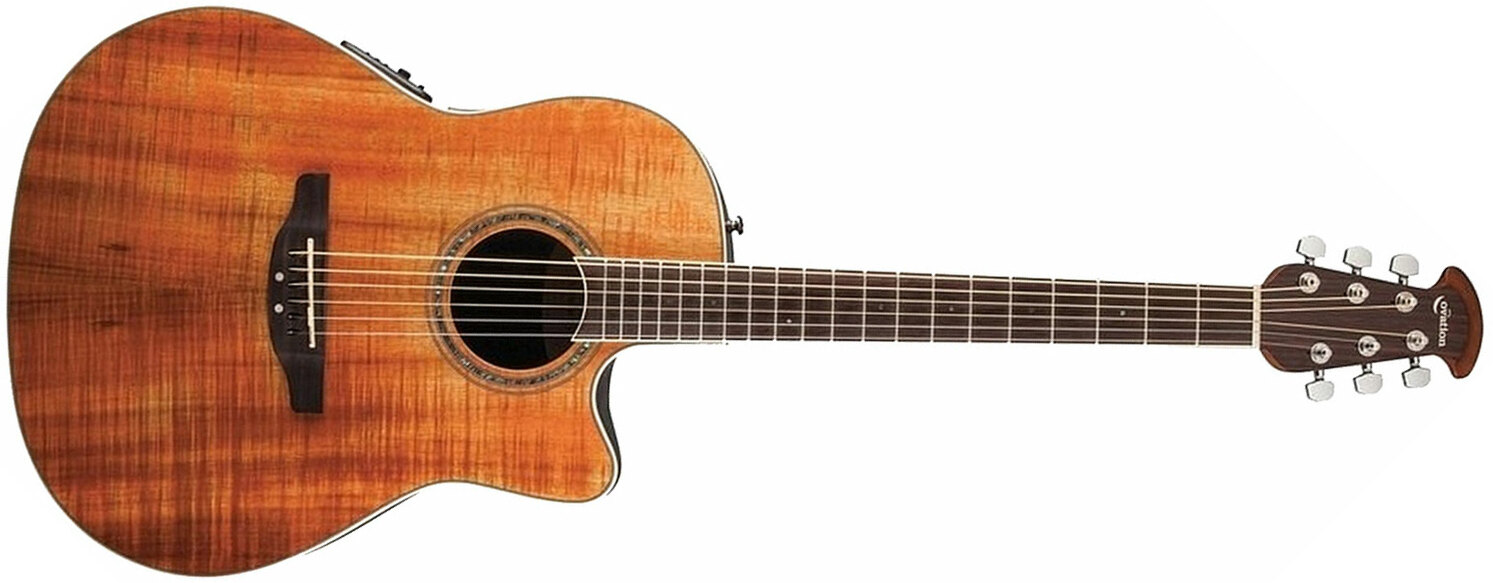 Ovation Cs24p-fkoa Celebrity Standard Plus Mid Depth Cw Koa Lyrachord Rw - Natural - Guitarra electro acustica - Main picture