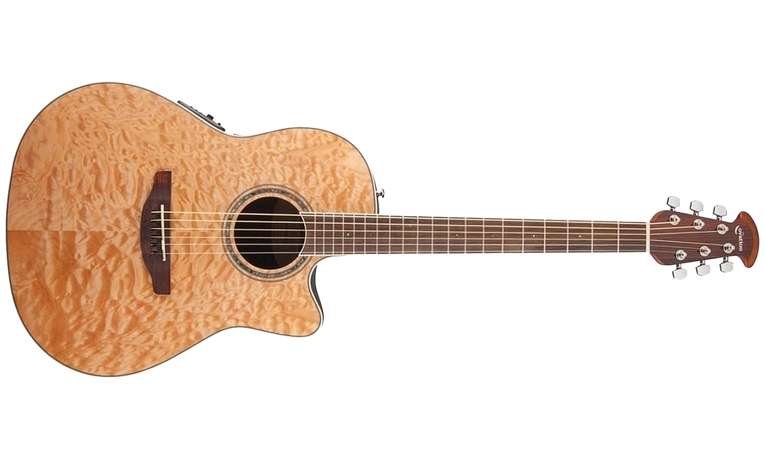 Ovation Cs24p-4q Celebrity Standard Plus Mid Depth Cw Erable Lyrachord Rw - Natural - Guitarra electro acustica - Variation 1