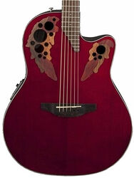 Guitarra folk Ovation CE44-RR-C Celebrity Elite - Ruby red