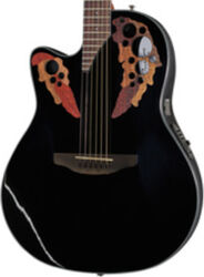 Guitarra folk para zurdos Ovation CE44L-5-G Celebrity Elite Gaucher - Black
