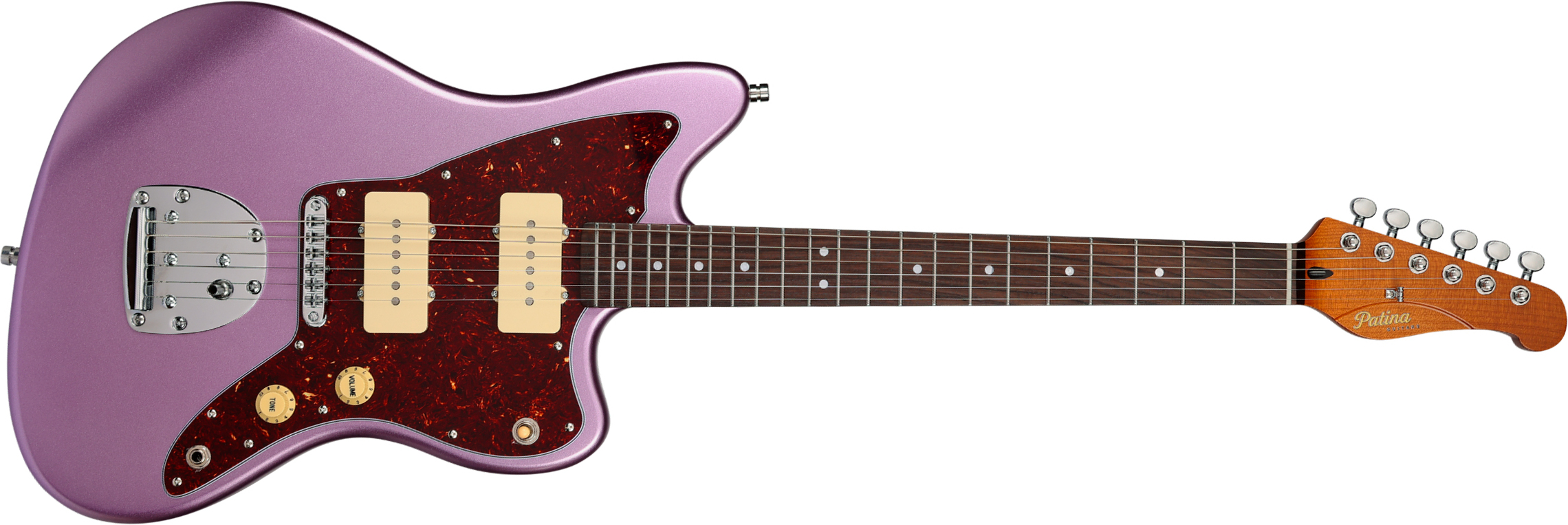 Patina Guitars Pj3 Pp 2s Trem Rw - Purple - Guitarra electrica retro rock - Main picture