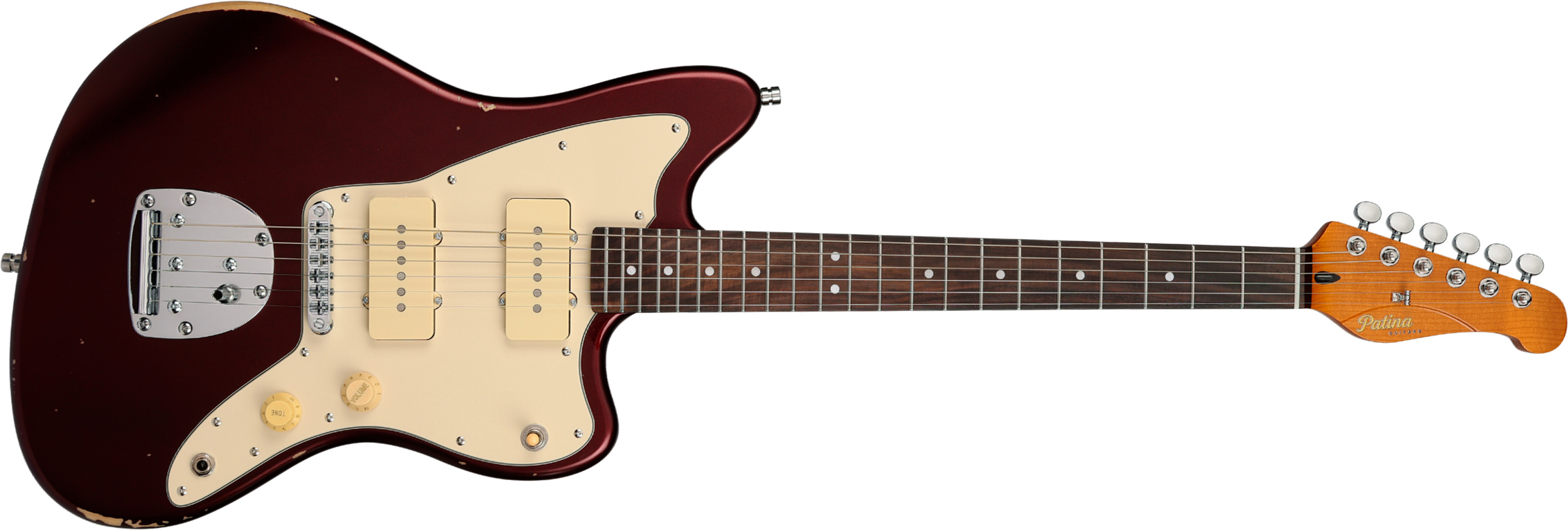 Patina Guitars Pj6 Ox R 2s Trem Rw - Oxblood Red Relic - Guitarra electrica retro rock - Main picture