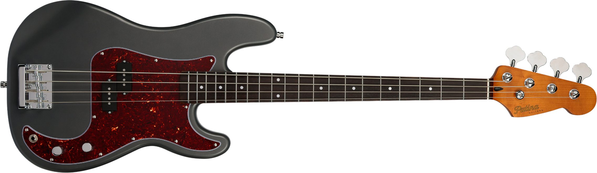 Patina Guitars Ppb3 Bk 1s Ht Rw - Charcoal - Bajo eléctrico de cuerpo sólido - Main picture