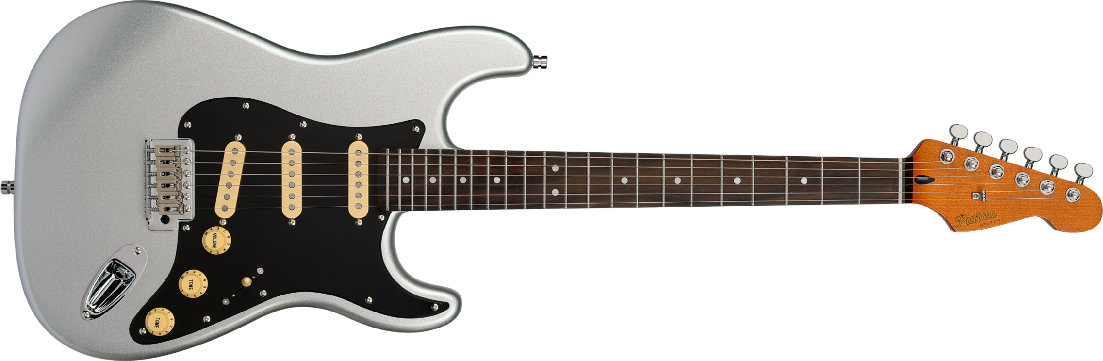 Patina Guitars Ps3 Sl 3s Trem Rw - Silver - Guitarra eléctrica con forma de str. - Main picture