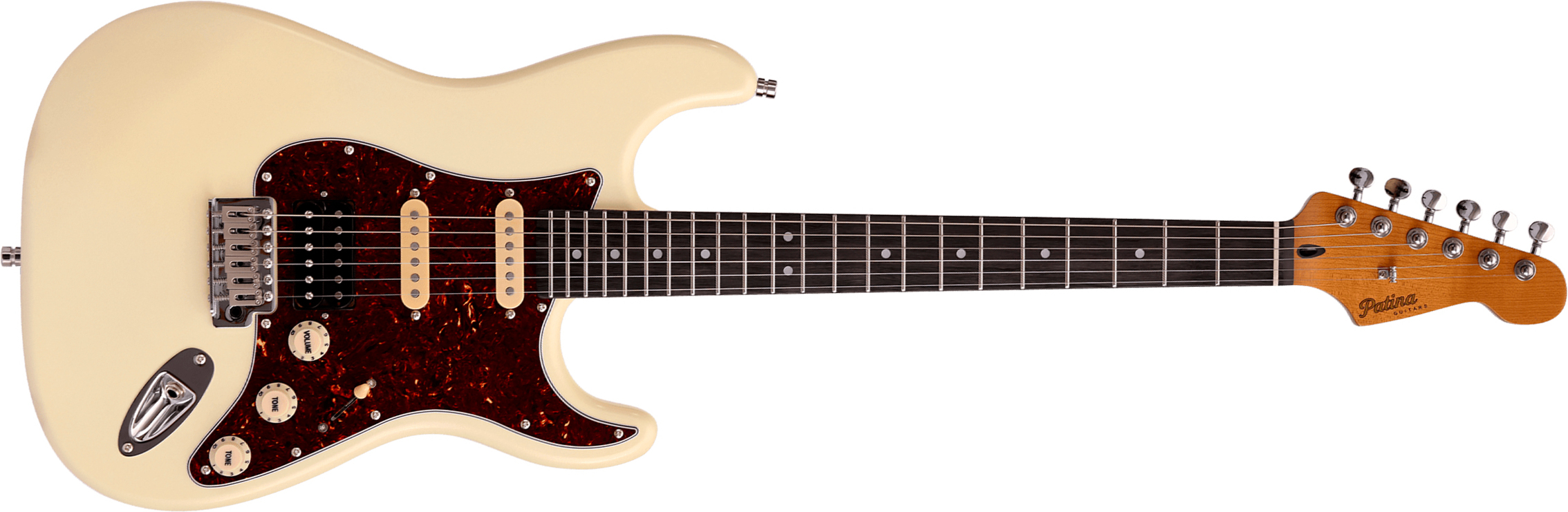 Patina Guitars Ps4 Ow Hss Trem Rw - Olympic White - Guitarra eléctrica con forma de str. - Main picture