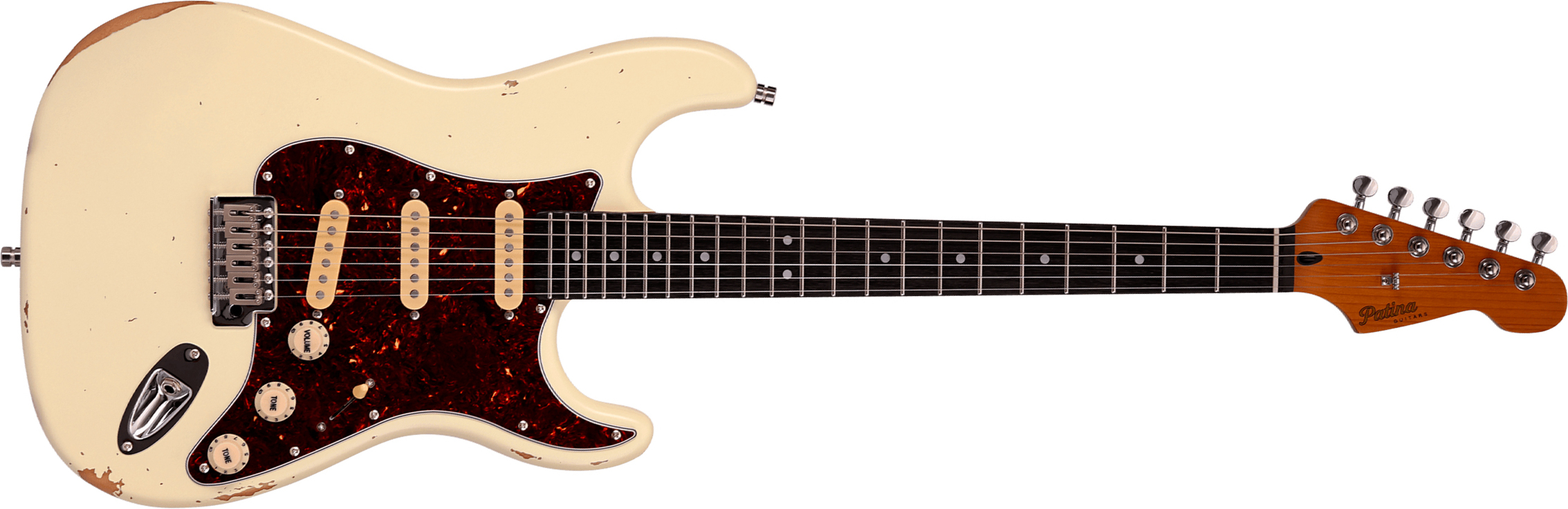 Patina Guitars Ps6 Ow R 3s Trem Rw - Olympic White - Guitarra eléctrica con forma de str. - Main picture