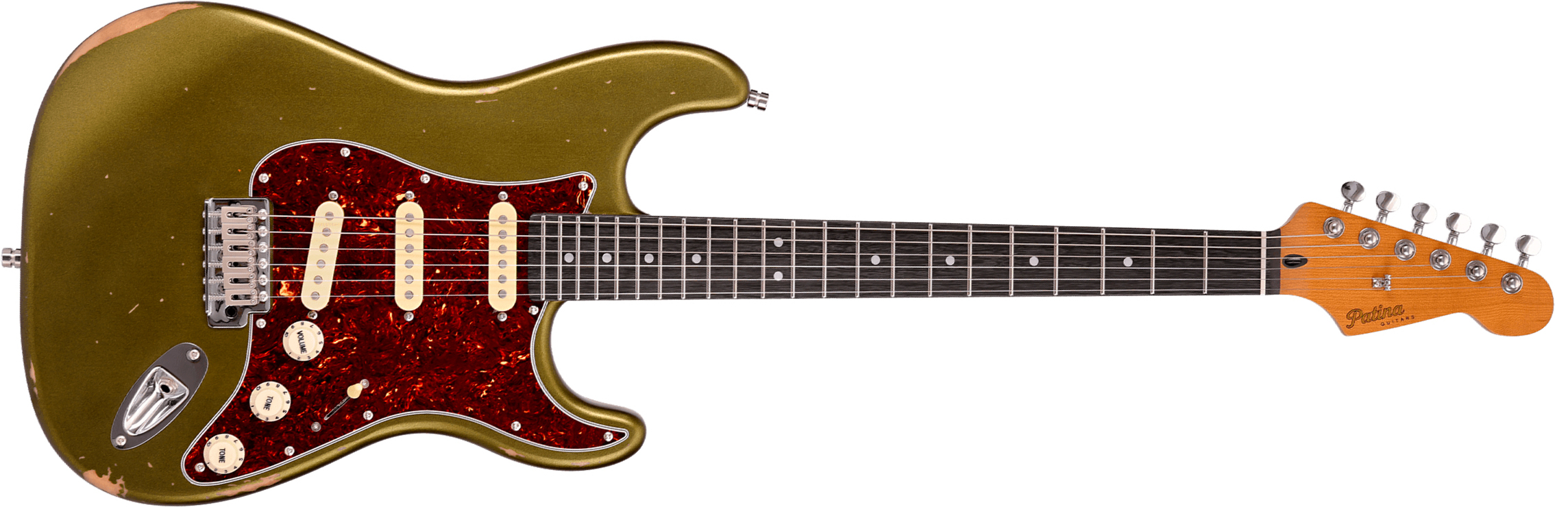 Patina Guitars Ps6 Sgr R 3s Trem Rw - Sherwood Green Relic - Guitarra eléctrica con forma de str. - Main picture