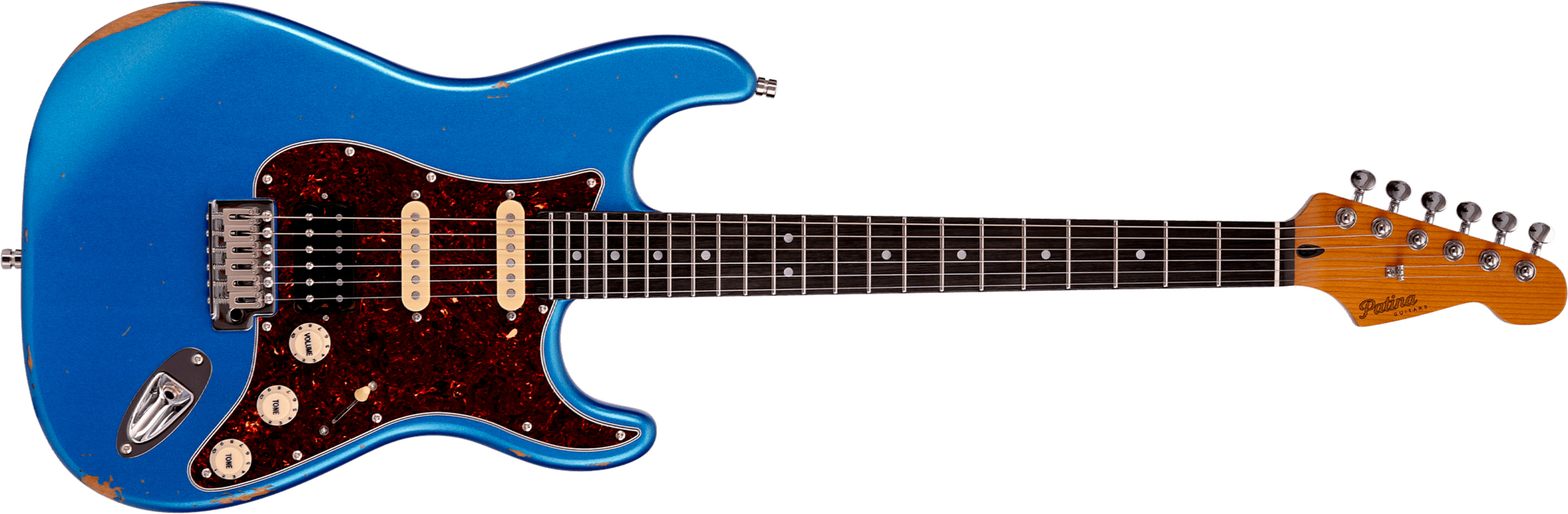 Patina Guitars Ps7 Lpb R Hss Trem Rw - Lake Placid Blue - Guitarra eléctrica con forma de str. - Main picture
