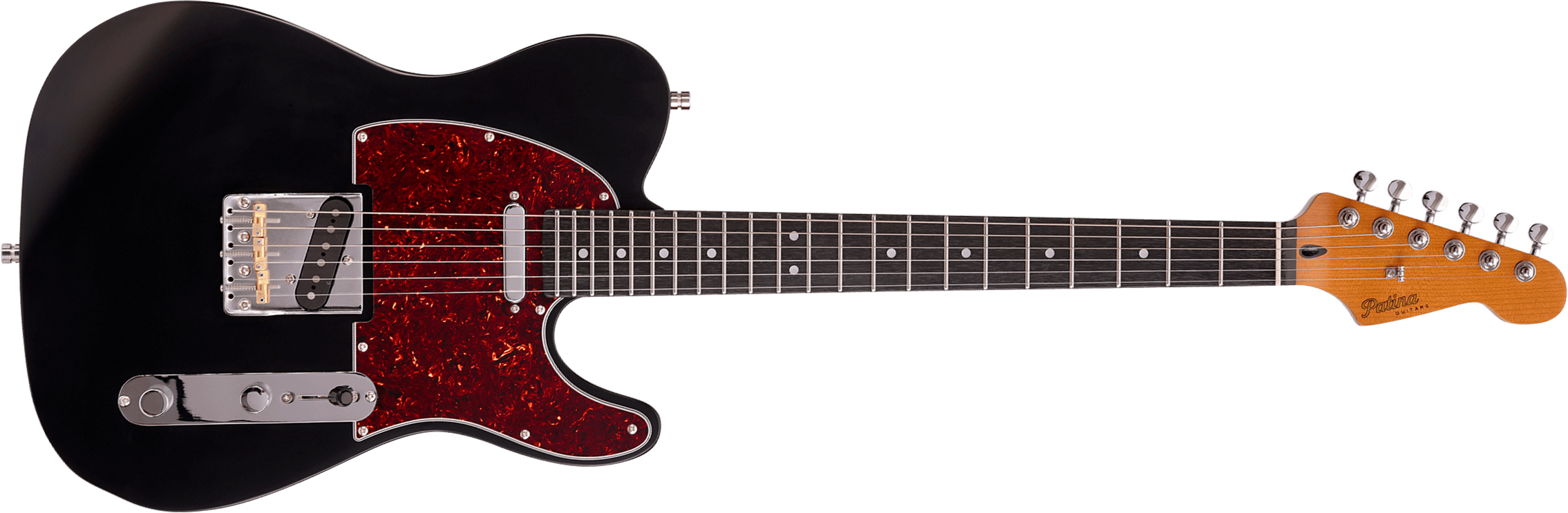 Patina Guitars Pt3 Bk 2s Ht Rw - Black - Guitarra eléctrica con forma de tel - Main picture