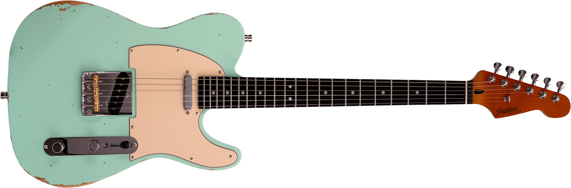 Patina Guitars Pt6 Sfg R 2s Ht Rw - Seafoam Green - Guitarra eléctrica con forma de tel - Main picture