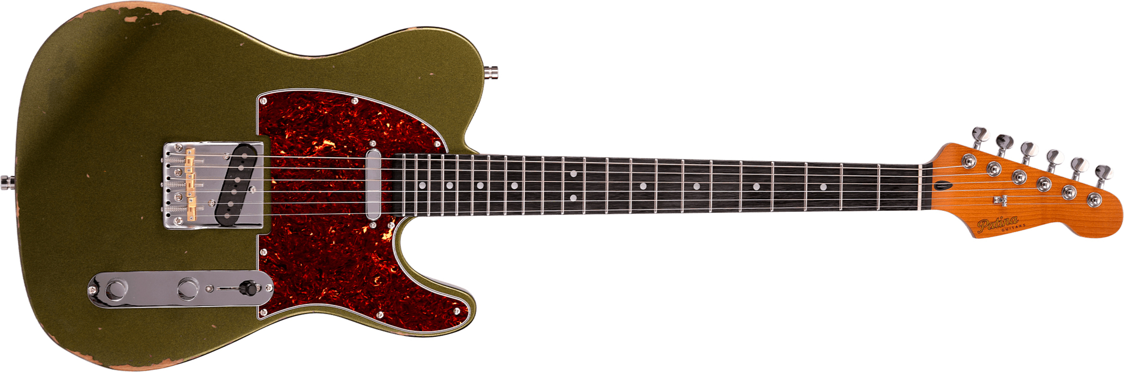 Patina Guitars Pt6 Sgr R 2s Ht Rw - Sherwood Green Relic - Guitarra eléctrica con forma de tel - Main picture