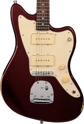 Guitarra electrica retro rock Patina guitars PJ-6 OX R - Oxblood red relic