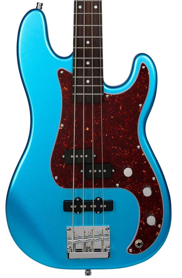 Bajo eléctrico de cuerpo sólido Patina guitars PPB-3 LPB - Lake placid blue