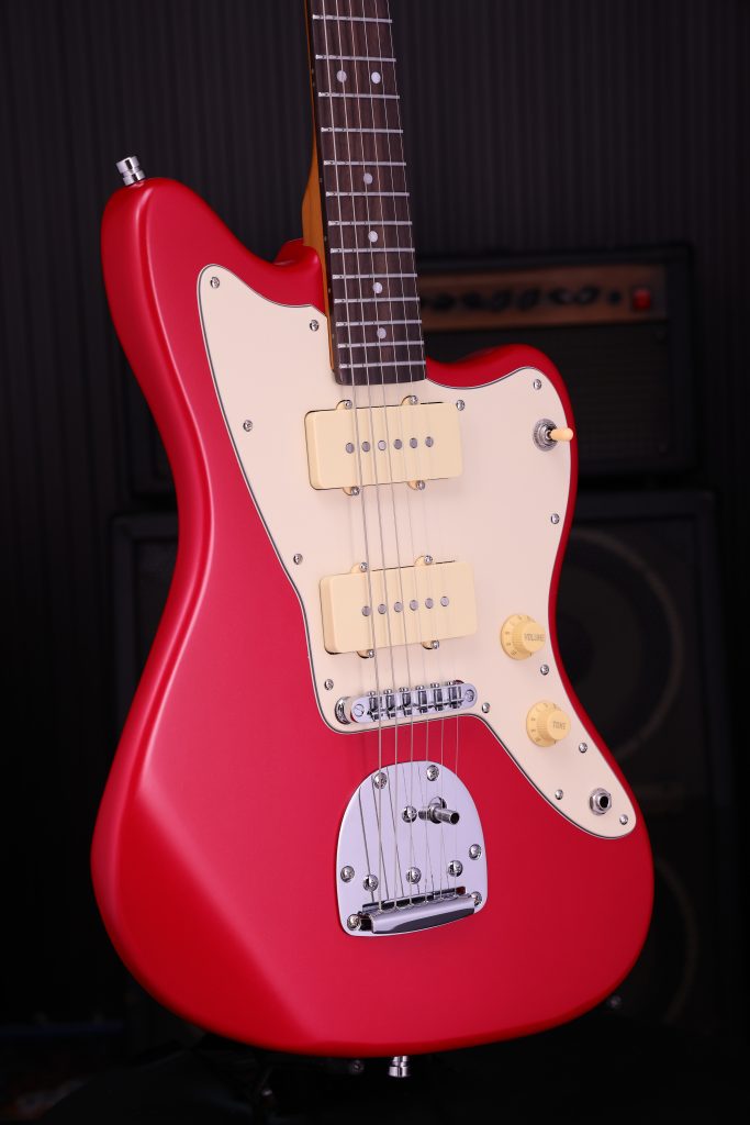 Patina Guitars Pj3 Car 2s Trem Rw - Candy Apple Red - Guitarra electrica retro rock - Variation 2