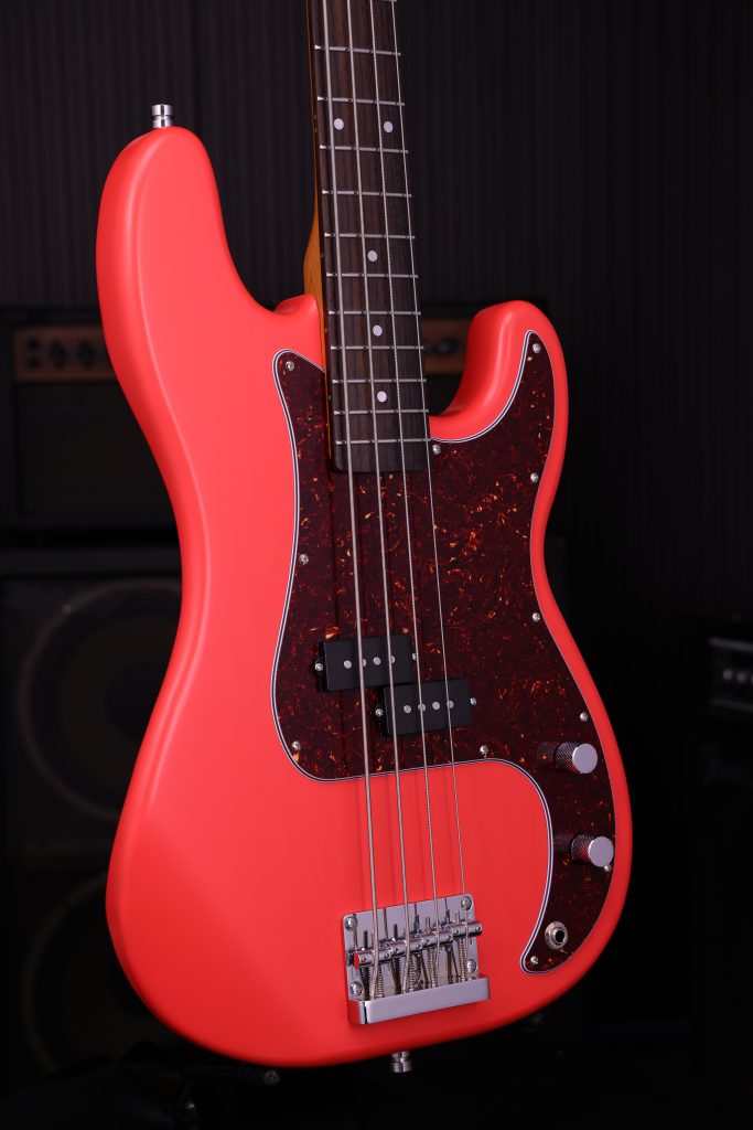 Patina Guitars Ppb3 Frd 1s Ht Rw - Fiesta Red - Bajo eléctrico de cuerpo sólido - Variation 2