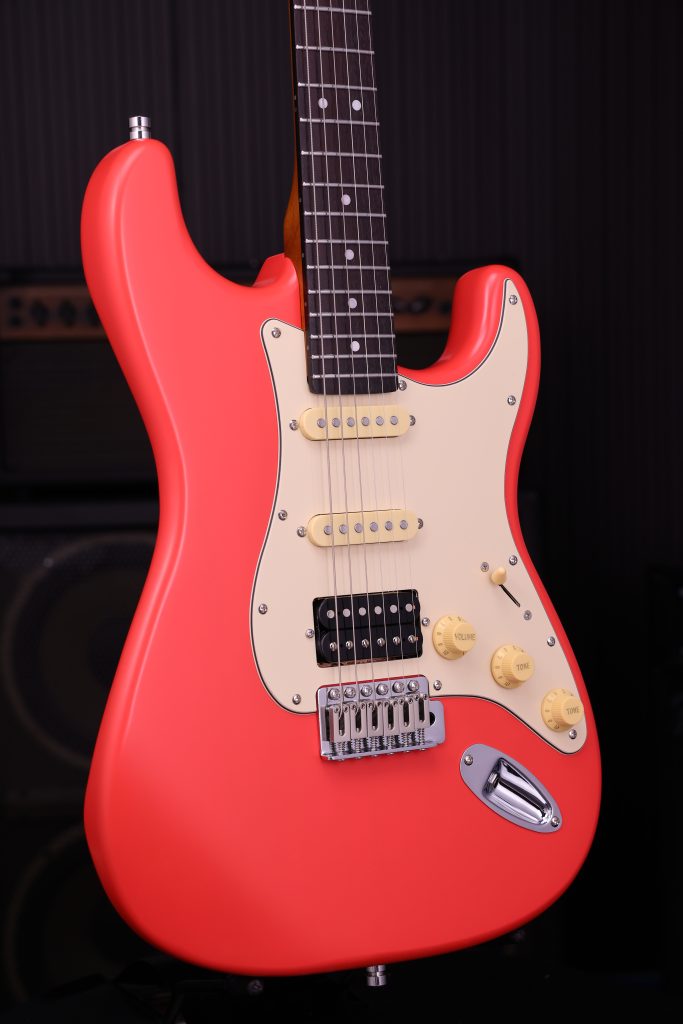 Patina Guitars Ps4 Frd Hss Trem Rw - Fiesta Red - Guitarra eléctrica con forma de str. - Variation 2