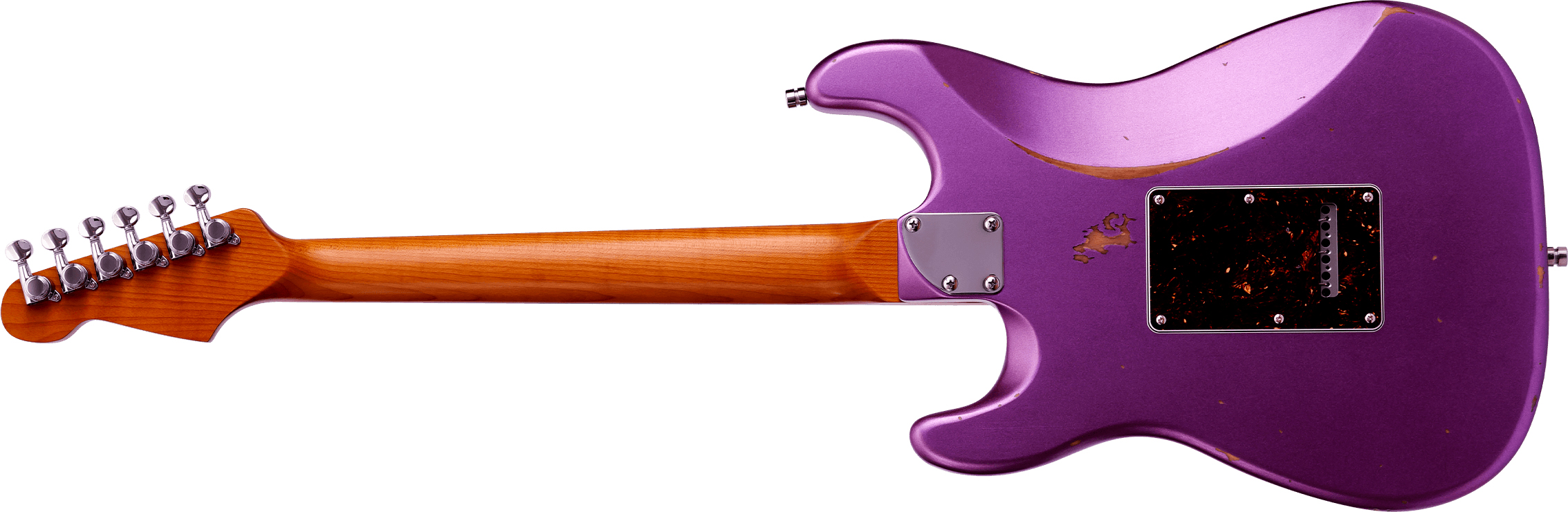 Patina Guitars Ps6 Pp R 3s Trem Rw - Purple Relic - Guitarra eléctrica con forma de str. - Variation 1