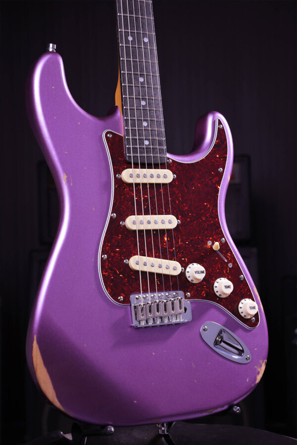 Patina Guitars Ps6 Pp R 3s Trem Rw - Purple Relic - Guitarra eléctrica con forma de str. - Variation 2