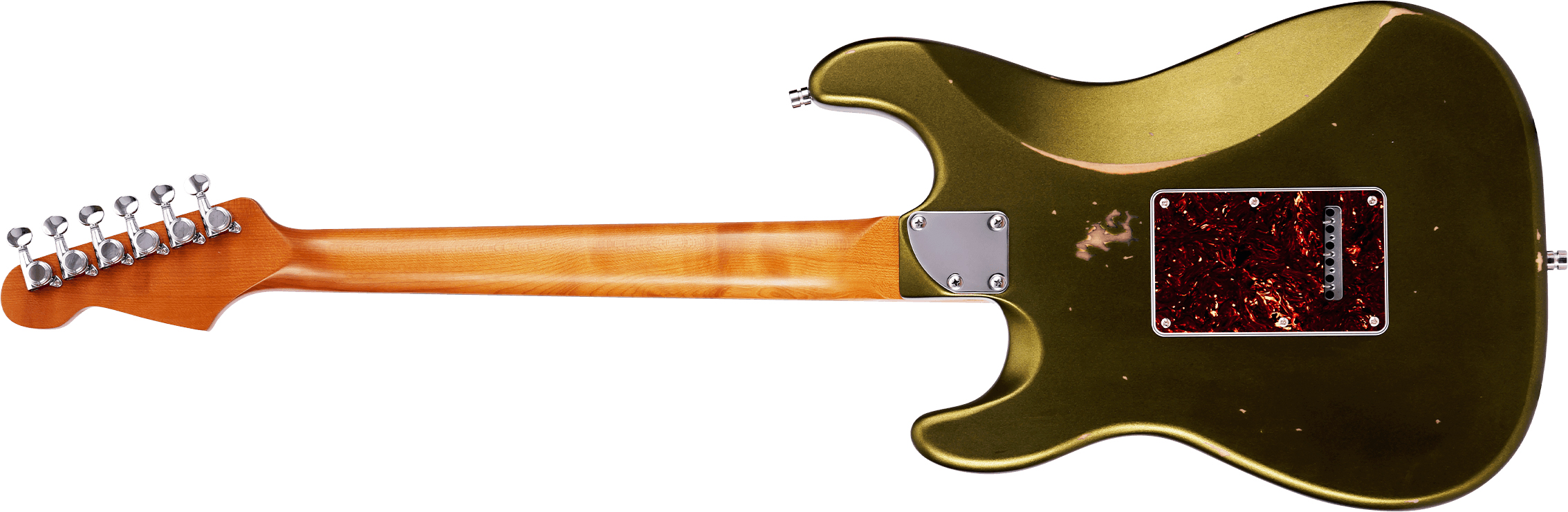 Patina Guitars Ps6 Sgr R 3s Trem Rw - Sherwood Green Relic - Guitarra eléctrica con forma de str. - Variation 1