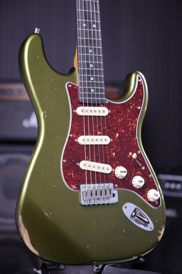 Patina Guitars Ps6 Sgr R 3s Trem Rw - Sherwood Green Relic - Guitarra eléctrica con forma de str. - Variation 2