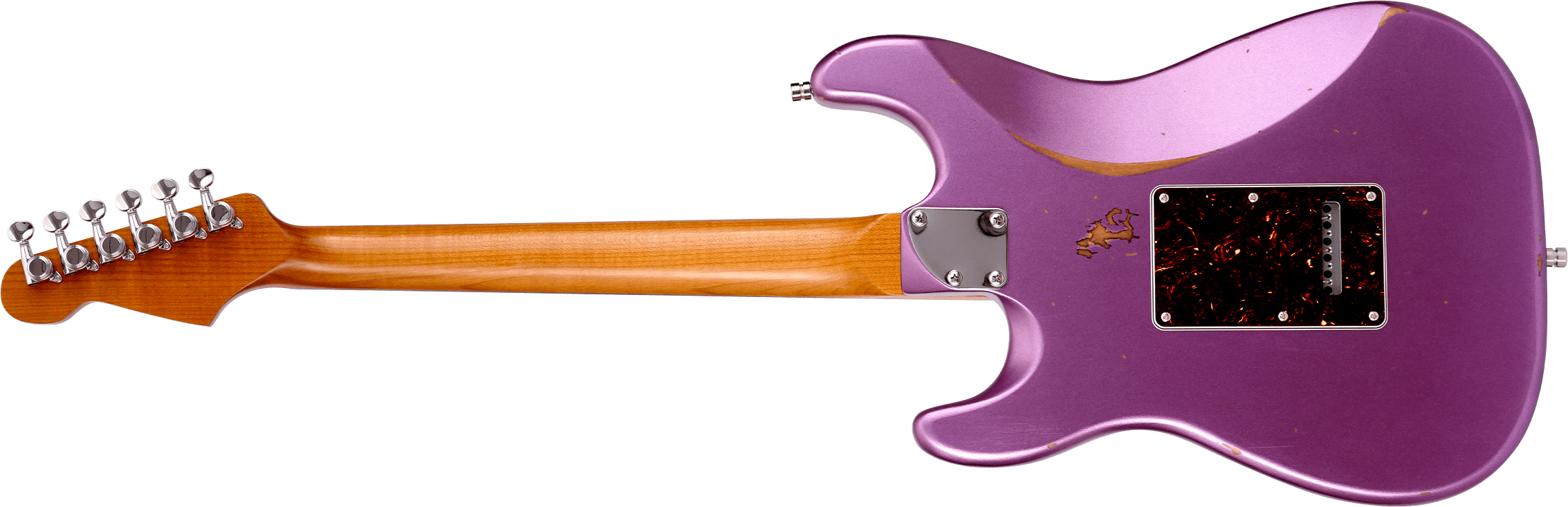 Patina Guitars Ps7 Pp R Hss Trem Rw - Purple Relic - Guitarra eléctrica con forma de str. - Variation 1