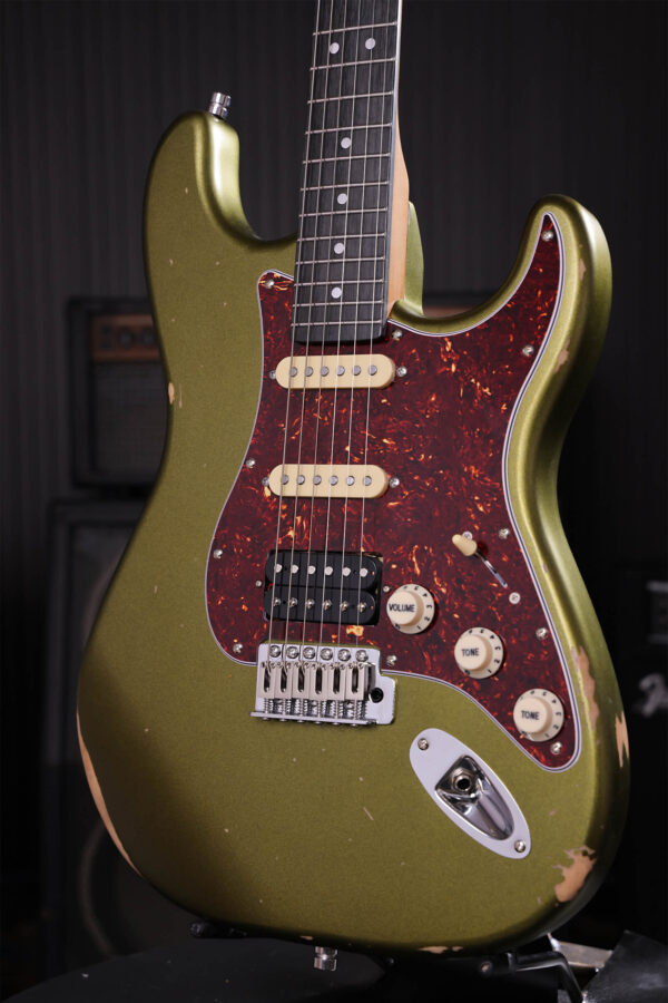 Patina Guitars Ps7 Sgr R Hss Trem Rw - Sherwood Green Relic - Guitarra eléctrica con forma de str. - Variation 2
