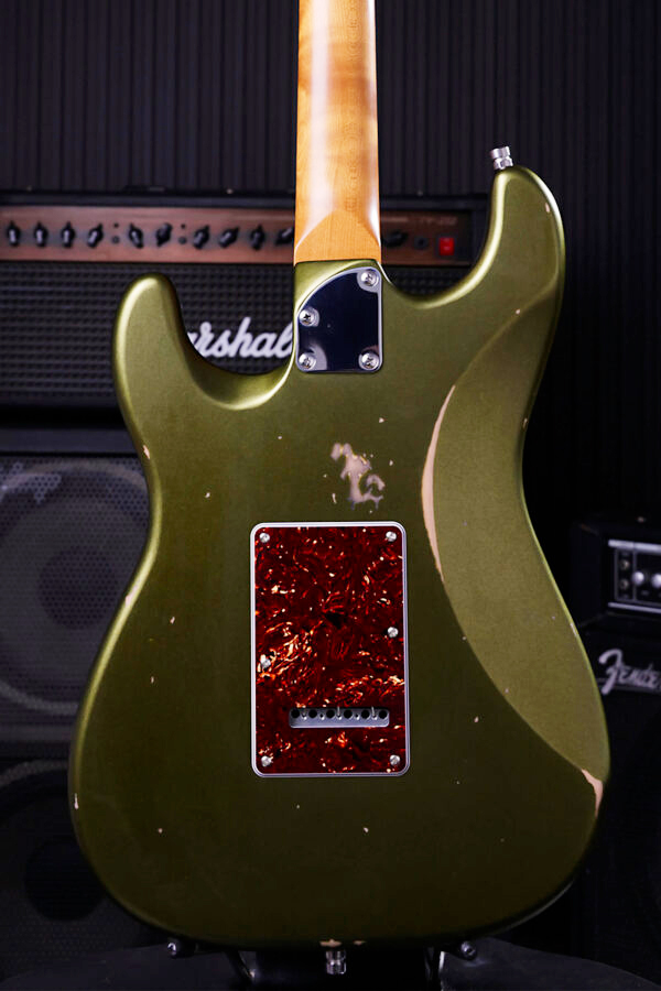 Patina Guitars Ps7 Sgr R Hss Trem Rw - Sherwood Green Relic - Guitarra eléctrica con forma de str. - Variation 3