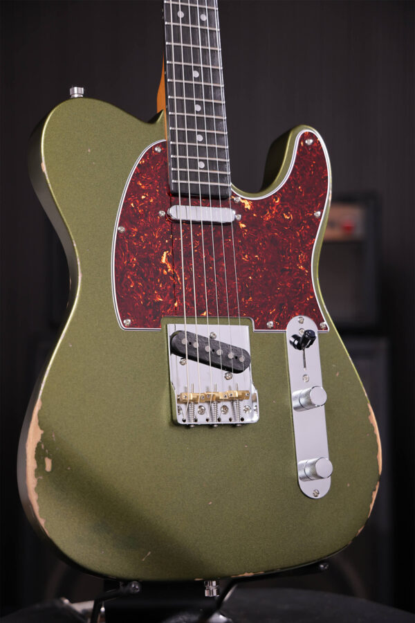 Patina Guitars Pt6 Sgr R 2s Ht Rw - Sherwood Green Relic - Guitarra eléctrica con forma de tel - Variation 2