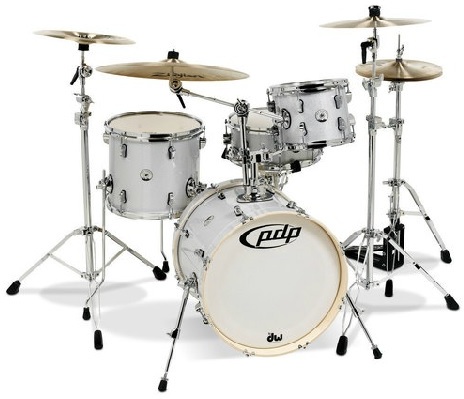 Pdp New Yorker Be Bop 4 Futs  18 - 4 FÛts - White Diamant - Batería acústica jazz - Main picture