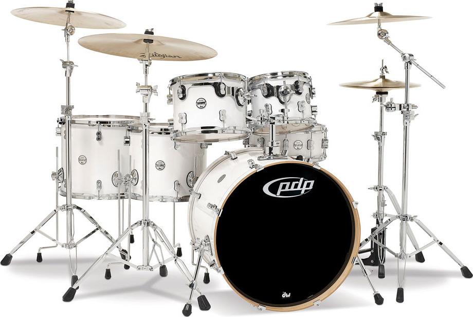 Pdp Pd806065 Concept Maple 6 Futs - 6 FÛts Et + - Pearlescent White - Batería acústica stage - Main picture