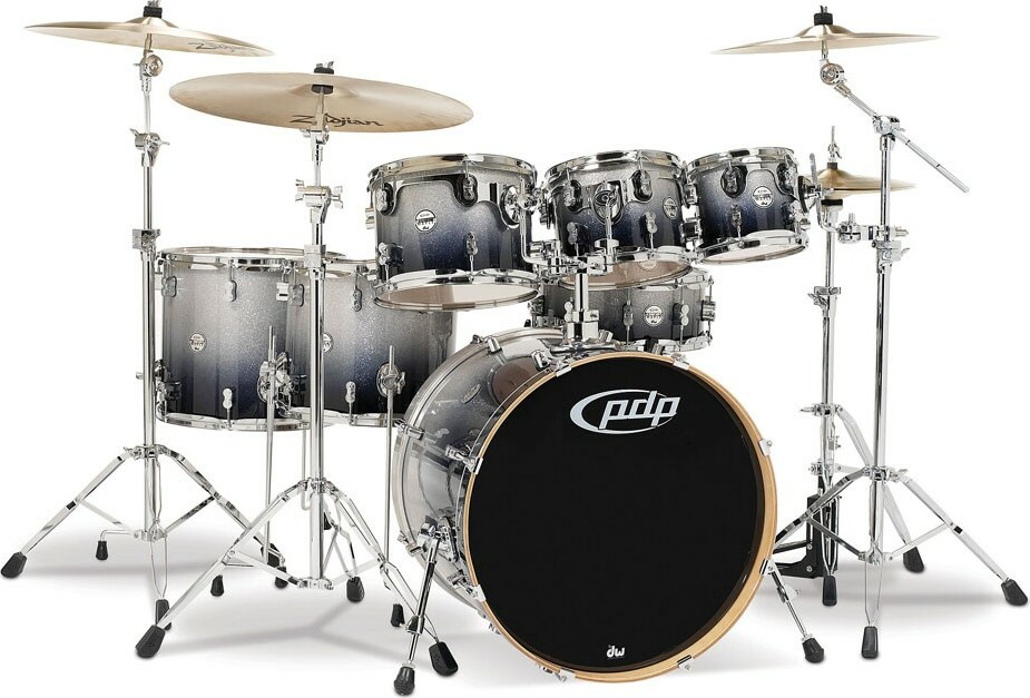 Pdp Pd806069 Concept Maple 6 Futs - 6 FÛts Et + - Silver To Black Sparkle Fade - Batería acústica stage - Main picture