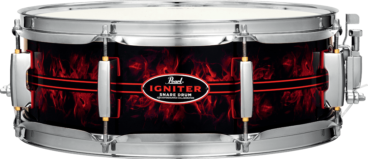 Pearl Casey Cooper The Igniter Signature 14x5 - Graphisme Custom - Redoblante - Main picture