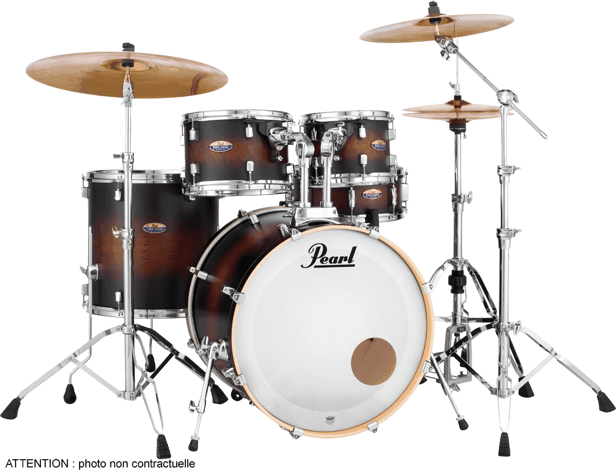 Pearl Decade Maple Studio Fusion 20 Satin Brown Burst - 5 FÛts - Satin Brown Burst - Batería acústica fusion - Main picture