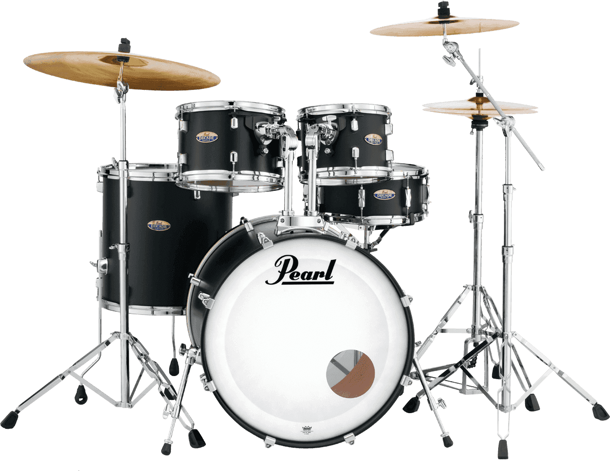Pearl Dmp925sc-227 Decade Maple Rock 22 - 5 FÛts - Satin Slate Black - Batería acústica fusion - Main picture