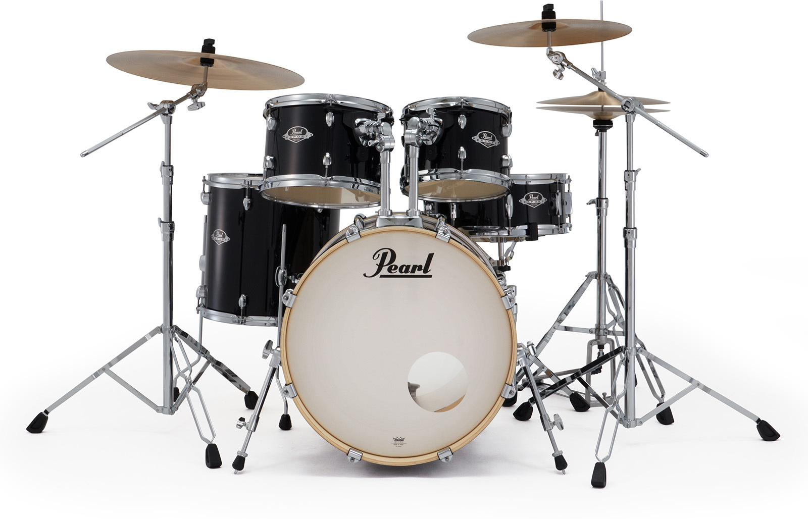 Pearl Export Fusion 20'' - 5 FÛts - Jet Black - Batería acústica fusion - Main picture